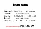Nové úradné hodiny obecného úradu....  A új hivatal ugyfélfogadási rendje...